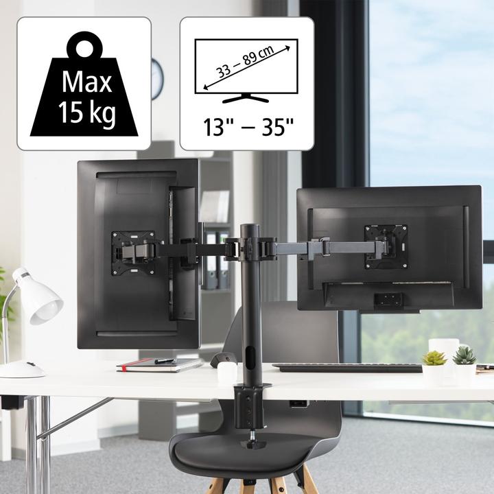Produktbild Hama Doppelarm (Tisch, 35")