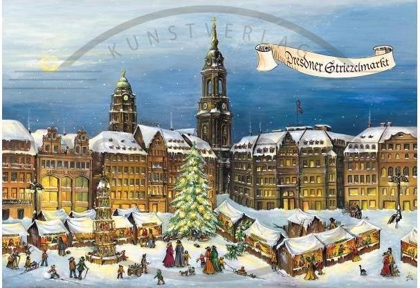 Actual product image Olewinski & Tochter 2920 - Christmas postcard - Dresden Striezelmarket