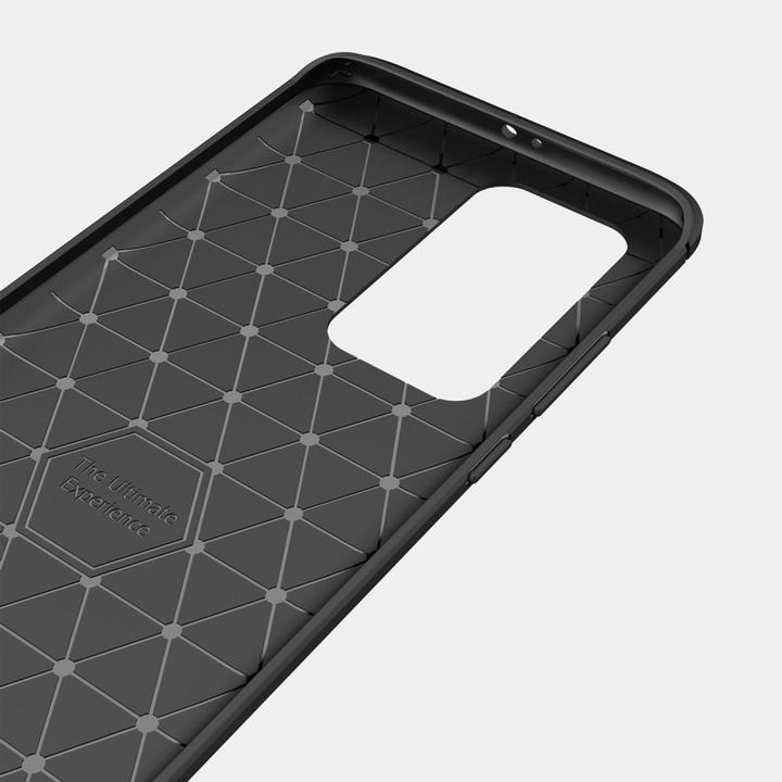 Produktbild König Design Hülle Handy Schutz für Huawei P40 Pro Case Cover Bumper Carbon Optik Schwarz (Huawei P40 Pro+)