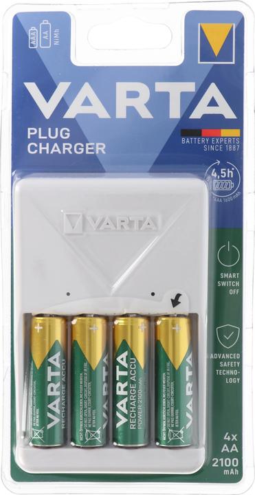 Produktbild Varta Plug Charger (1 Stk., AA, 1600 mAh, Ladegerät inkl. Akku)