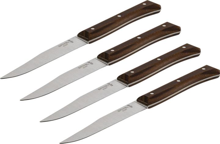 Produktbild Opinel Facette dark ash, smooth, Box of 4 (4 Stück, Messer)