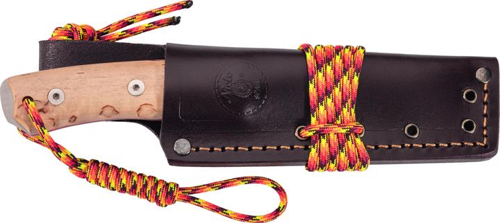 Actual product image Nieto Outdoor knife CHAMAN BUSHCRAFT, Sandvik steel 14C28N, full tang, burl birch handle, fibreglass l (10.50 cm)