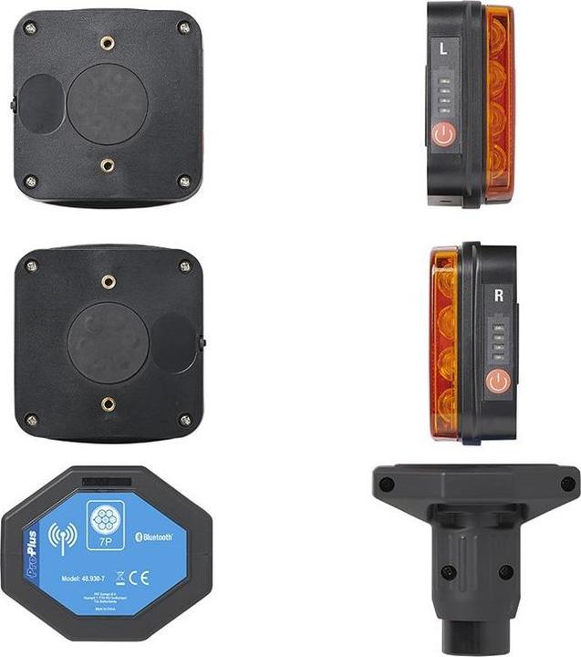 Produktbild ProPlus Rückleuchten-Set LED mit Magnet kabellos (Bluetooth) 7-polig