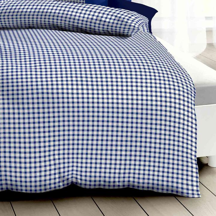 Produktbild Kaeppel Biber Bettwäsche Vichy Karo blau (Duvetbezug, 135x200 cm, 80x80 cm)