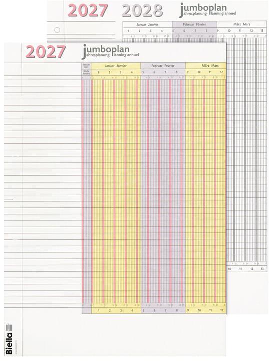 Biella Jumboplan (64,5 x 30 cm, Non contraignant, Allemand, Anglais, Italien, Français)