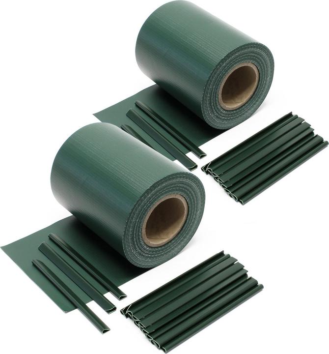 Image du produit Wiltec Brise-vue Rouleau vert 70mx19cm PVC 650g/m² 20 clips Protection visuelle Pare-vue Clôture Jardin (7000 cm)