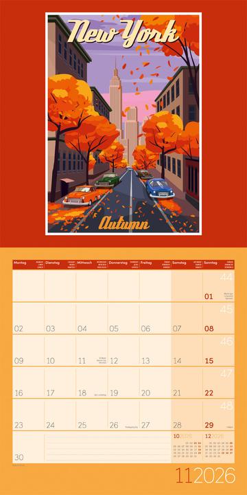 Produktbild Vintage Voyage - Reiseposter - Kalender 2026 - 30x30 (30 x 30 cm, Harter Einband, Deutsch, Französisch, Englisch)