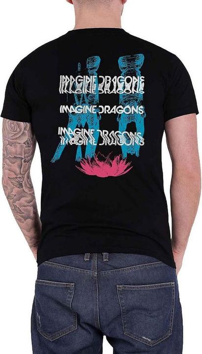 Image du produit Imagine Dragons T-Shirt unisexe adulte en coton Glitch (S)