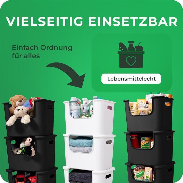 Produktbild Novaliv 3x Aufbewahrungsbox Bad Organizer Kleiderschrank Schubladen Ordnungssystem Weiss Wohnmobil Sc