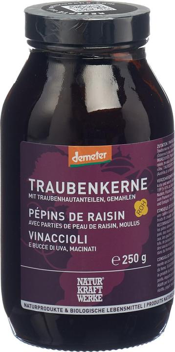 Actual product image NaturKraftWerke Grape seeds with grape skin parts ground Demeter (1 Piece, Powder, 250 g)