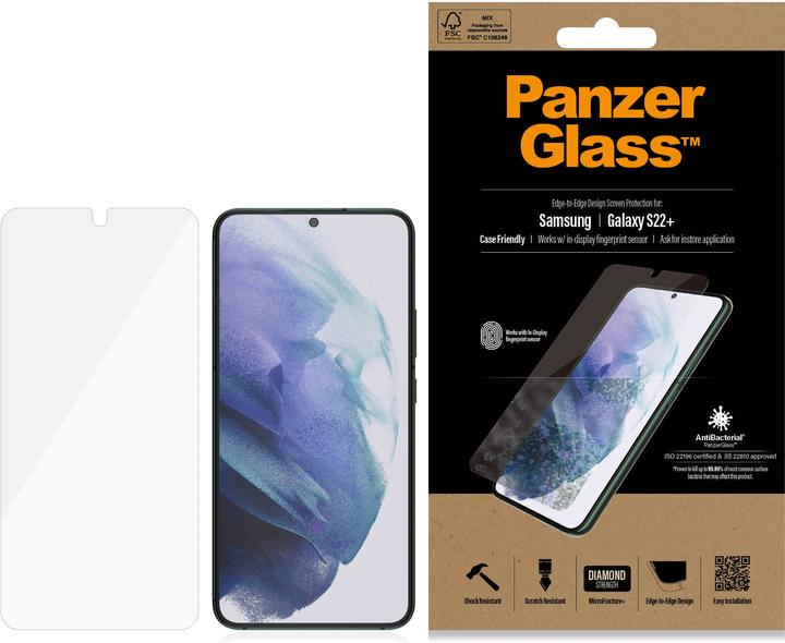 Productafbeelding PanzerGlass Geval Vriendelijk (1 Stuk, Samsung Galaxy S22+)