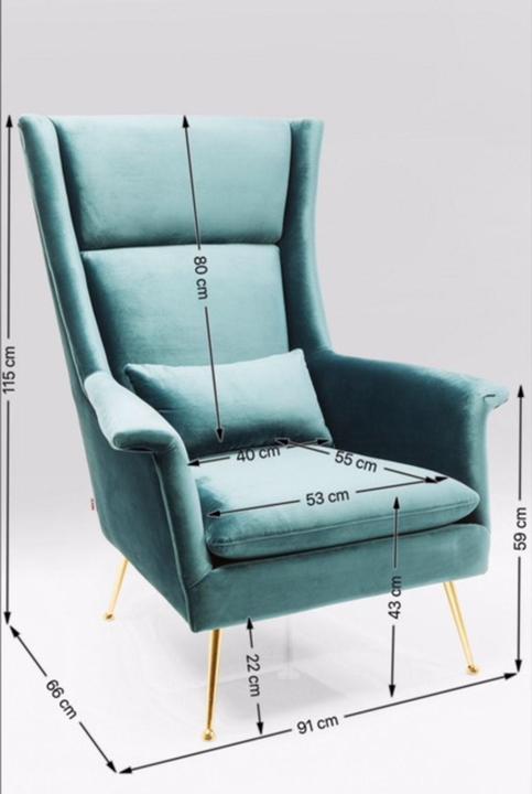 Image du produit Kare Design Fauteuil Vegas Forever pétrole