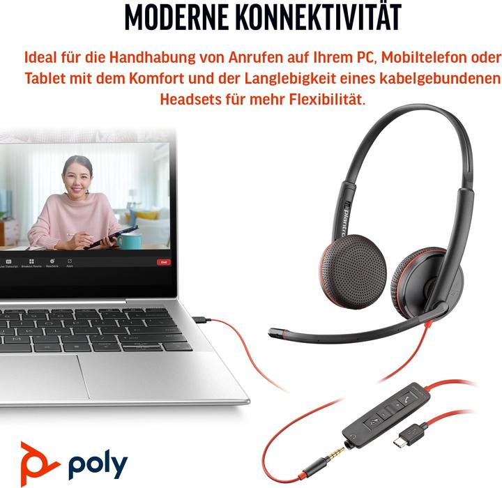 Produktbild Poly Blackwire 3225 (Kabelgebunden, USB-C)