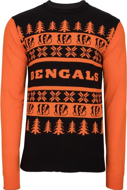 Actual product image Foco NFL Ugly Sweater XMAS Knit Sweater Cincinnati Bengals - M (M)