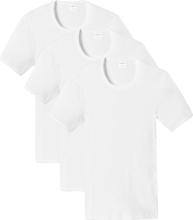 Schiesser 3er Pack Cotton Essentials Doppelripp Shirt