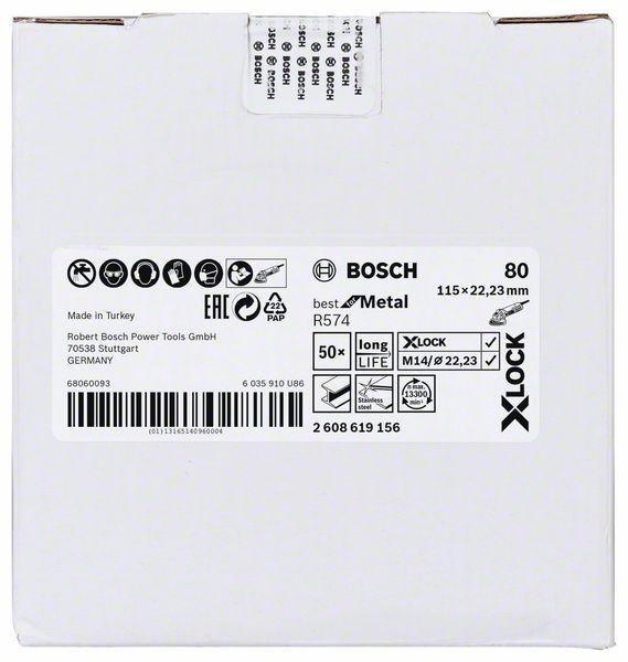 Actual product image Bosch Professional Zubehör PRO R574 X-Lock fibre disc, 115 mm, G80 (80)