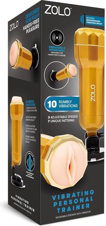 Productafbeelding Zolo Vibrerende Opzetbare Masturbators Goud 28 cm