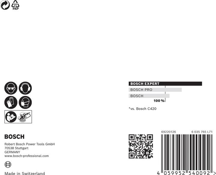 Produktbild Bosch Professional Zubehör EXPERT M480 Schleifnetz für Exzenterschleifer, 125 mm, G 80, 5 Stück (80)