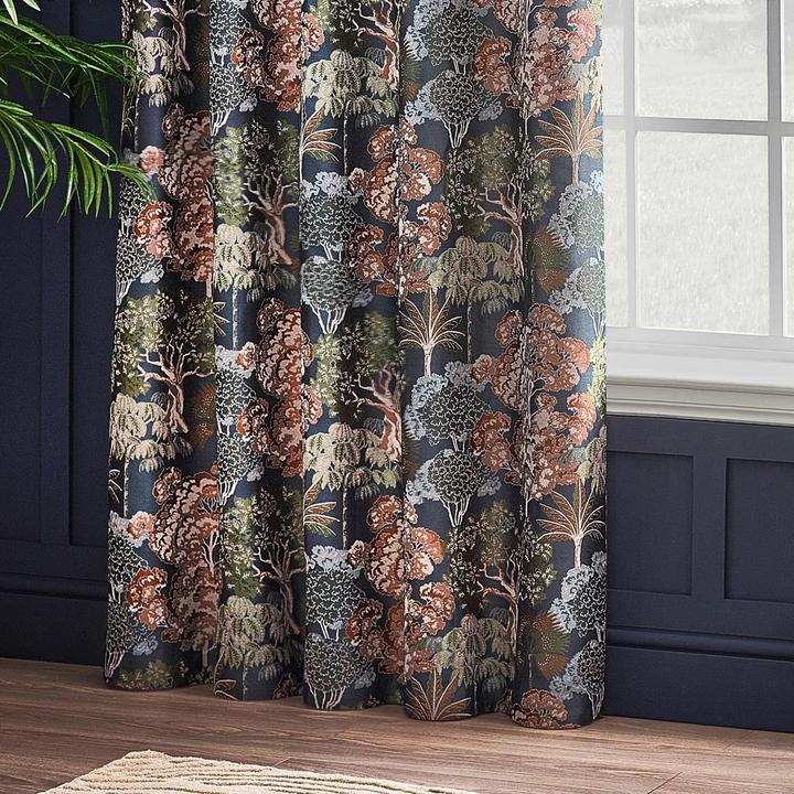 Produktbild Wylder Ösenvorhänge Woodlands Jacquard Floral (168 x 183 cm)