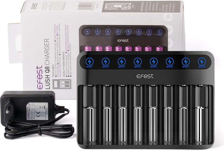 Produktbild Efest Ladegerät Lush Q8 für Lithium Ionen Akkus (Ladegerät ohne Akku)