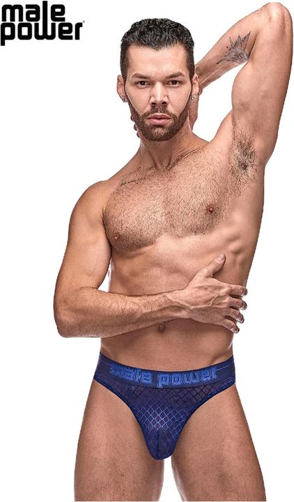 Productafbeelding Male Power Diamond Mesh - Bong String - S/M - Navy (S/M)
