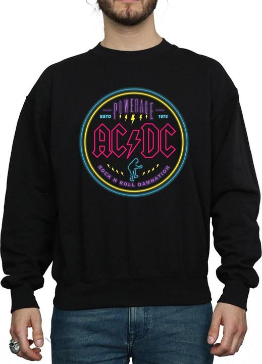 Actual product image AC/DC Mens Circle Neon Cotton Sweatshirt (XL)