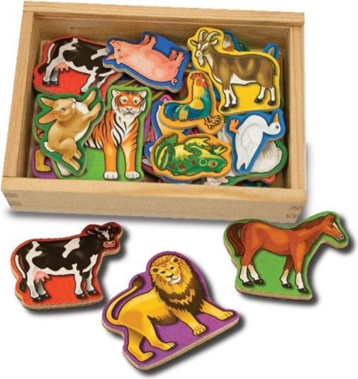 Melissa & Doug 20 aimants pour animaux en bois (20 x)