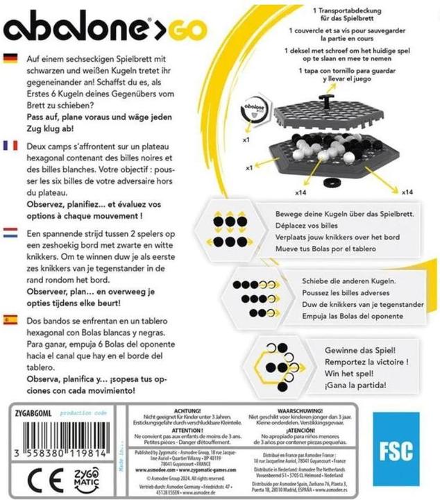 Valeurs nutritives et ingrédients Zygomatic Abalone Go (Rafraîchir) (Allemand)