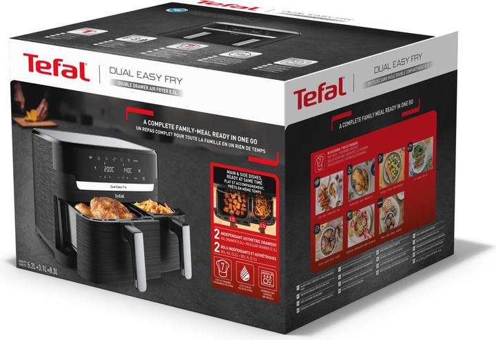 Actual product image Tefal EY9018 Dual Easy Fry Doppelkammer Heissluftfritteuse