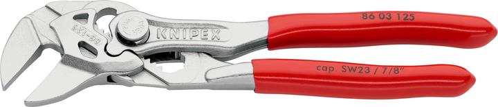 Knipex Mini-Zangenschlüssel Zange und Schraubenschlüssel in einem Werkzeug 86 03 125 (125 mm)