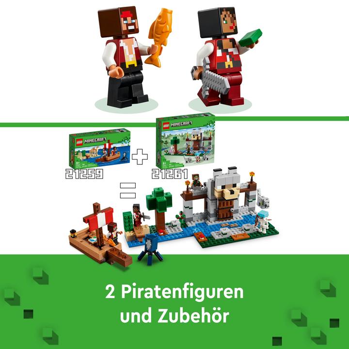 Image du produit LEGO Le voyage en bateau pirate (21259, LEGO Minecraft)