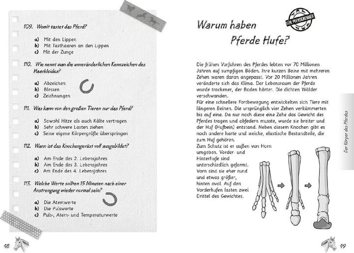 Nutritional values and ingredients Kosmos Mein Pferdequiz (German, Gea Olbricht, Carola Henke, 2023)
