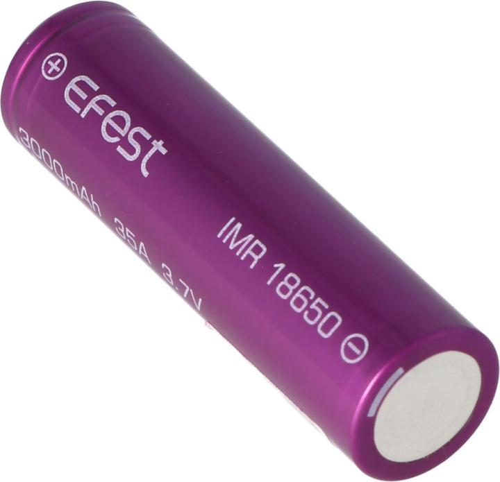 Produktbild Efest Akku Purple IMR 18650 / 35A Stromabgabe (Flat Top) (1 Stk., 18650, 3000 mAh)