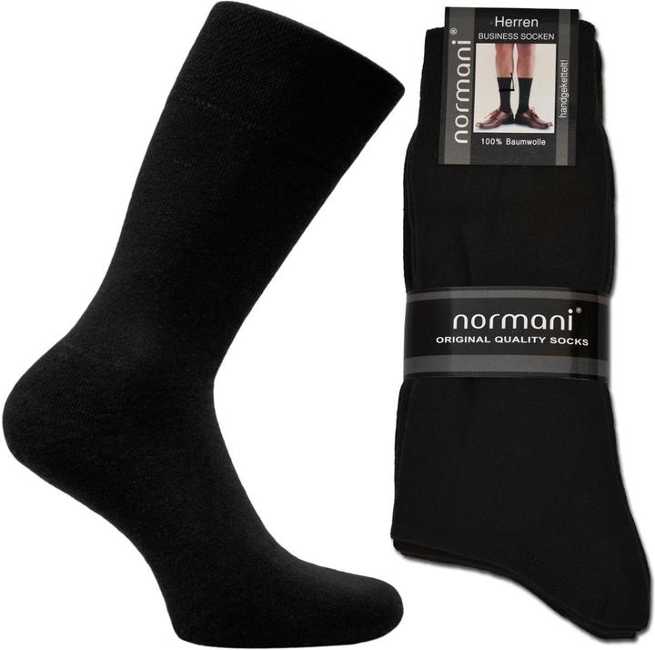 Immagine prodotto Normani 10 paia di calzini da uomo neri (confezione da 10, 43 - 46)