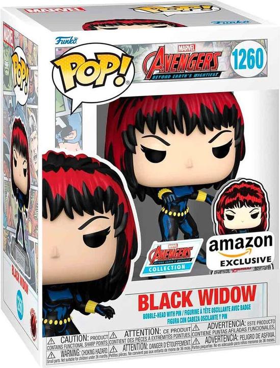 Actual product image Funko POP! Marvel Avengers Beyond Earth's Mightiest Black Widow avec Pin Exclusive