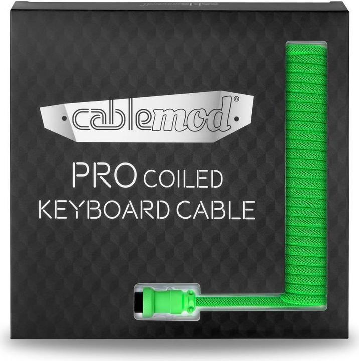 Actual product image CableMod Pro Coiled Keyboard Cable USB-C to USB Type A, Viper (1.50 m, USB 2.0)