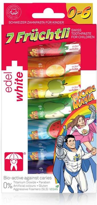 Produktbild Edel + White EDEL WHITE 7 Frchtli Kid zahnpa 7 9.4ml (9.40 ml)