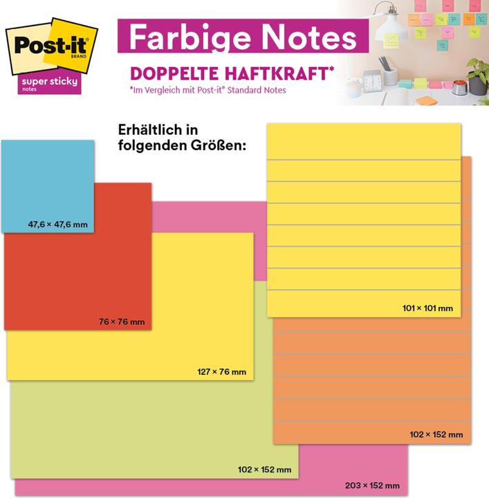 Actual product image Post-it Super Sticky (76 x 76 mm)