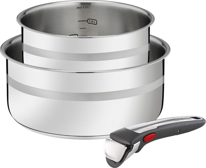 Tefal Jamie Oliver INGENIO G6 Kookpan 16 + 20 cm + handvat (20 cm, Steelpan, Roestvrij staal)