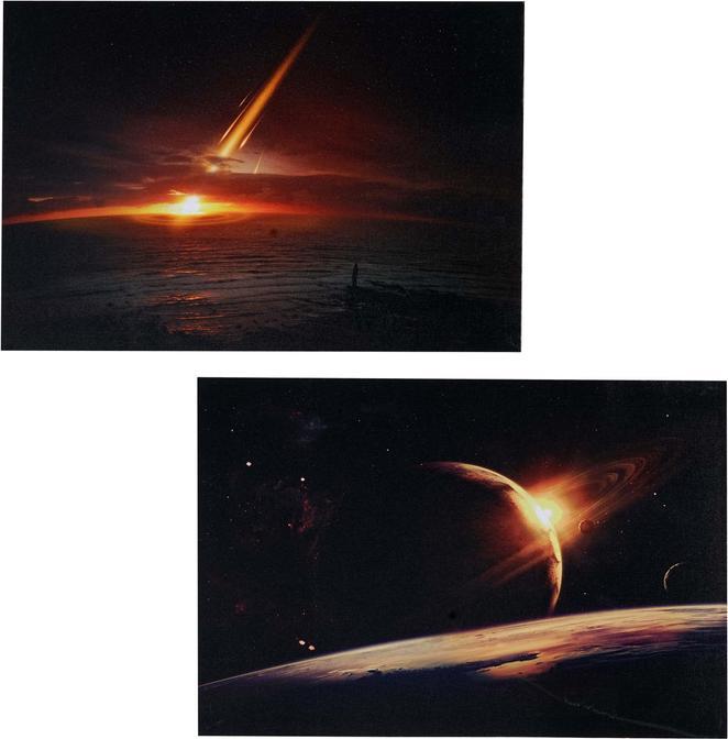 Produktbild Swisshandel24 2x LED-Bild Leinwandbild Leuchtbild Wandbild 60x40cm, Timer - Planet (60 x 40 cm)