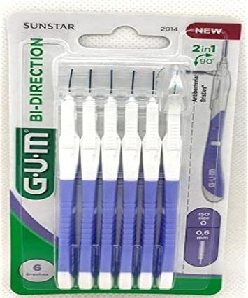 Produktbild GUM BI-Direction ISO 0 Interdentalbürste für die Hinterzahnreinigung 0,6 mm - 6er-Pack (6 x)