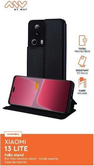 Actual product image My Way MYWAY Xiaomi 13 Lite Folio dÄ-klas By Juodas (Xiaomi Redmi Note 12 Pro 5G)