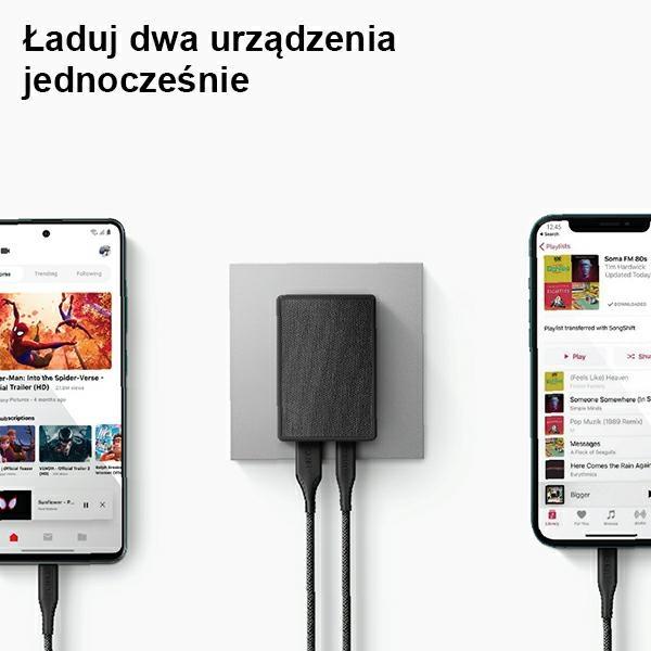 Immagine prodotto Uniq Caricabatterie Votre Slim Duo 1x USB-A 1x USB-C 3A (UNIQ359BLK) (20 W)
