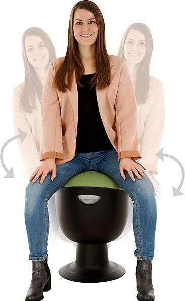 Image du produit Lotz Tabouret mobile, hauteur réglable 465 - 585 mm, assise rembourrée, habillage