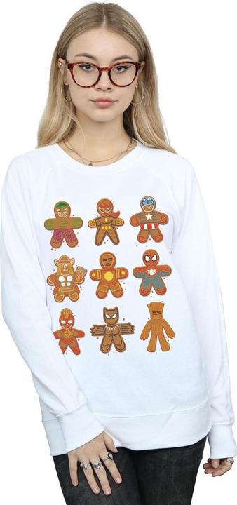 Actual product image Womens/Ladies Avengers Christmas Gingerbread Sweatshirt (XXL)