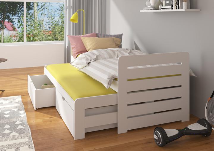 Actual product image ADRK Furniture Double bed with mattresses TOMI 200x90 (200cm x 90cm)