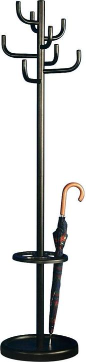 Image du produit Kerkmann Portemanteau sur pied, 8 patères, porte-parapluies, noir.