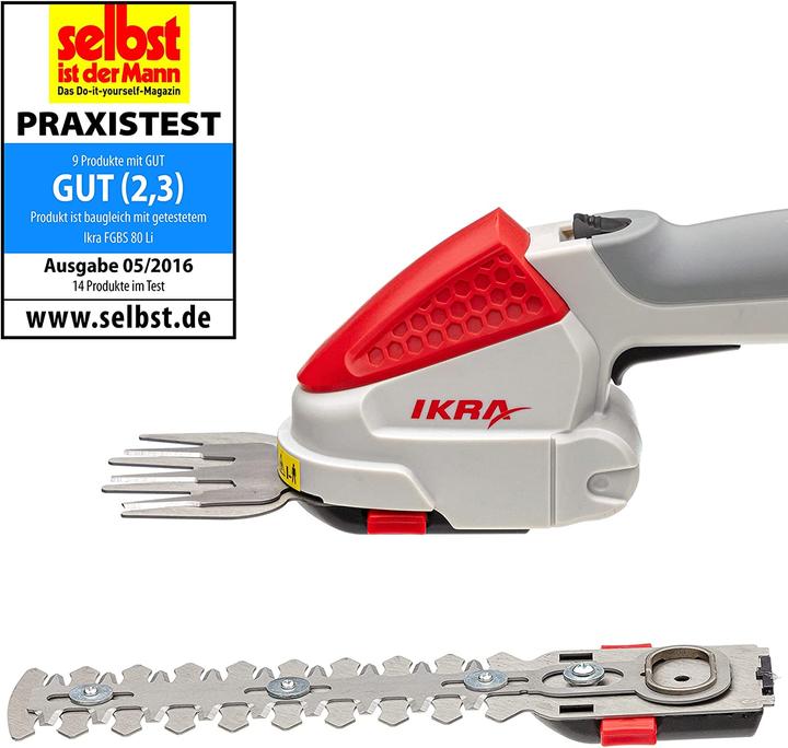 Actual product image Ikra IGBS 1054 (with bag& knife) (Cordless hedgecutters)
