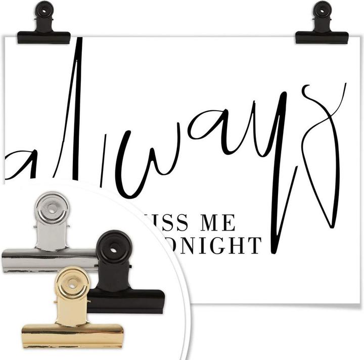 Produktbild Trenddeko Always kiss me Goodnight (30 x 24 cm)