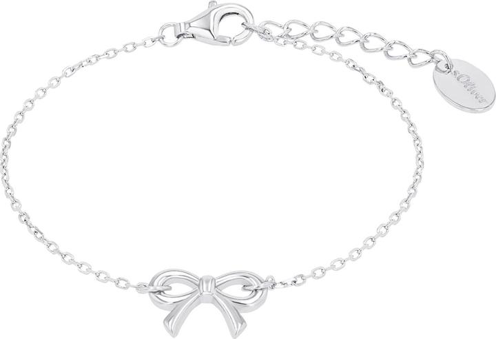 S.Oliver Armschmuck für Mädchen, 925 Sterling Silber | Schleife (16 cm, Silber 925)